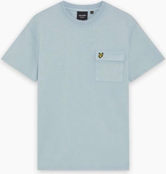 Lyle & Scott Mens Lyle & Scott Cargo Pocket Opal Blue T-Shirt - Size: 40