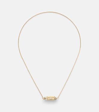 Marie Lichtenberg Coco Micro 18kt gold locket necklace with diamonds