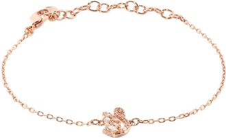 Swarovski Rose Gold-Tone Plated Swan Bracelet