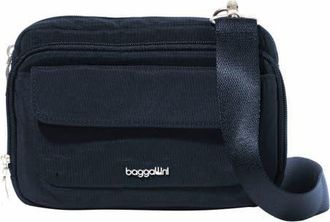 Baggallini Modern Double Zip Crossbody Bag in French Navy Twill at Nordstrom
