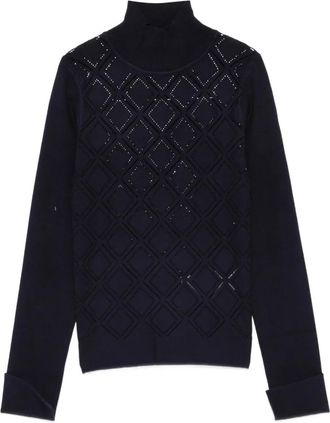 Blugirl Maglione a collo alto con motivo geometrico