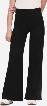 Frame Denim Jetset Wide Leg Pants In Sheen Noir