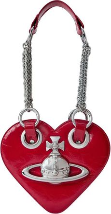 Vivienne Westwood Juliet Heart Chain Bag - Dames - Schoudertassen - Rood - ONE Size - Leer - Tassen