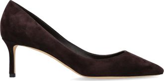 Jimmy Choo London Suede hakken schoenen Romy - Dames - Pumps - Bruin - 40 1/2 EU - Leer - Schoenen
