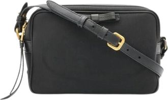 Prada Pre-owned Canvas Shoulder Bag - Dames - Vintage Schoudertas - Zwart - ONE Size - Leer - Vintage