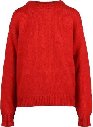 Add Crewneck Sweater With Soft Knit Texture And Ribbed Detailing