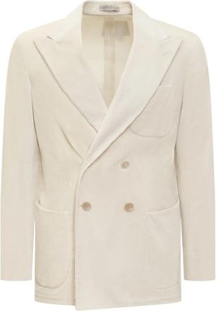Corneliani Blazer met lange mouwen - Heren - Business blazers - Wit - XL - Kostuums