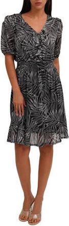 Sunny Leigh Ruffle Trim Mesh Dress in Sara Dot at Nordstrom Rack, Size X-Large