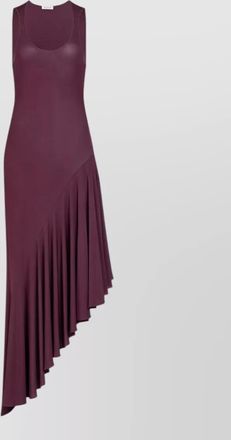 Alaia asymmetrical jersey dress fitted cut sleeveless