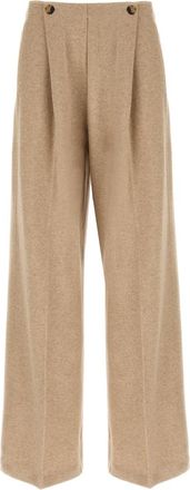 Max Mara Beige Loose Flat Front Pants