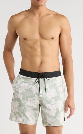 Rvca Down Right Swim Trunks in Light Olive at Nordstrom Rack, Size 38
