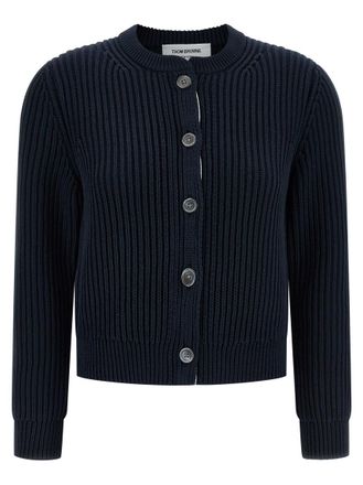 Thom Browne Blue Cropped cardigan