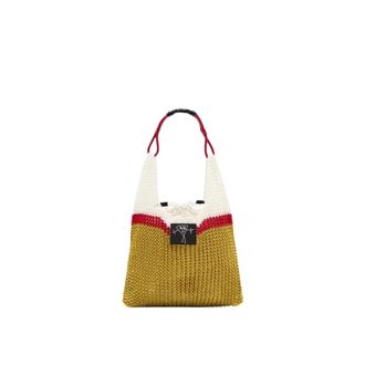 Plan C Linen Mesh Shopper Bag - female - PLAN C - Bucket Bags - Multicolor - ONE SIZE - Bags
