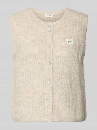 American Vintage American Vintage Weste in Strick-Optik in Hellgrau Melange, Gr&ouml;&szlig;e L