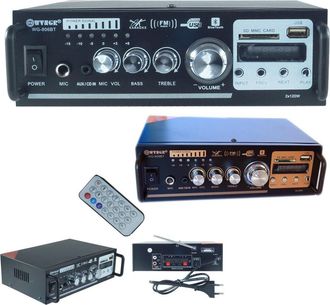 Trade Shop Trade Shop - Amplificatore Audio Stereo 2 Canali Bluetooth Microfono Usb Sd Mp3 Karaoke 806bt