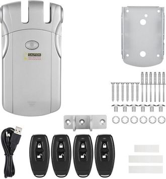 Elle Cerradura Electr&oacute;nica Inal&aacute;mbrica Invisible - Aleaci&oacute;n De Zinc - Control Remoto Y Bluetooth - F&aacute;cil Instalaci&oacute;n - Alcance De Hasta 20 M