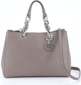 Michael Kors Brown Leather Handbag Shoulder Bag Tote Bag (Pre-Owned)