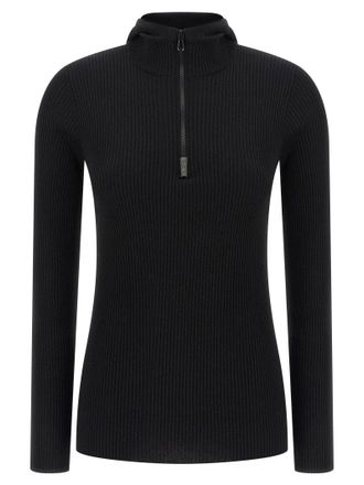 Brunello Cucinelli Monile Hooded Sweater Sweaters And Cardigans Black