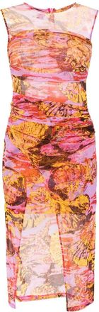 Pinko sea-print midi dress - women - Polyamide - L