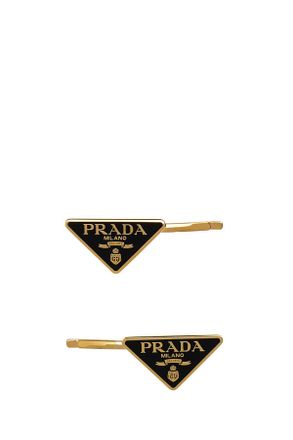 Prada Black Metal Hair Clip Set