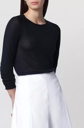 Roberto Collina knit top long sleeves round neck sheer