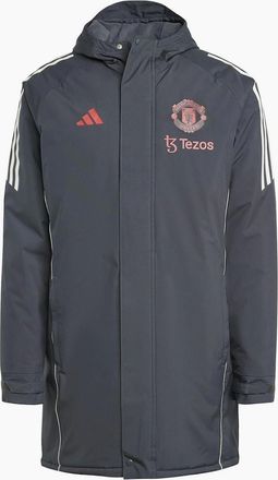 adidas Mens Mens Manchester United Stadium Parka 24 25 - Black/Grey - Size: Regular/36