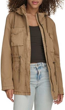 Levi's Military Four-Pocket Zip Hooded Jacket in Camel at Nordstrom Rack, Size X-Small