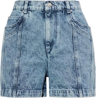 Isabel Marant Shorts denim Joely con inserti - Blu