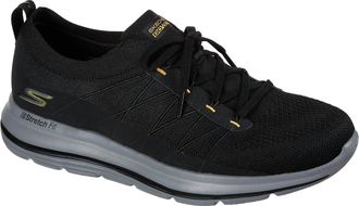 Skechers Mens Go Walk Stretch Fit-Adaptor Shoes In Black/yellow