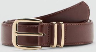 Mango Cintura fibbia quadrata marrone - Donna - XL - MANGO