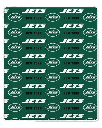 Pegasus Sports New York Jets Nfl Team Repeating Logo Fleece Throw