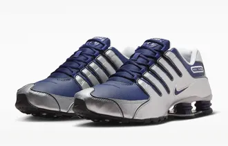 Nike Shox NZ 378341-402 Sneaker Mens Navy Silver Athletic Running Shoes MEW2202