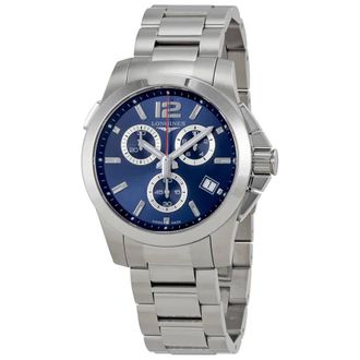 Longines Conquest Chronograph Blue Dial Mens Watch L37024966