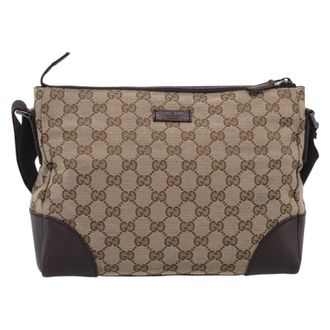 Gucci Joy Messenger Gg Canvas Brown Canvas Handbag (Pre-Owned)