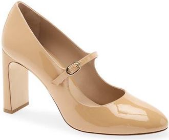Stuart Weitzman Babette Mary Jane 85 Pump in Fawn at Nordstrom, Size 10.5