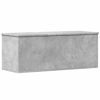 vidaXL Caja De Almacenaje Madera Ingenier&iacute;a Gris Hormig&oacute;n 90x35x35 Cm Vidaxl