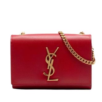 Saint Laurent Pre-owned Cross Body Bags, female, Red, Size: ONE SIZE Pre-owned Kate Crossbody Bag
