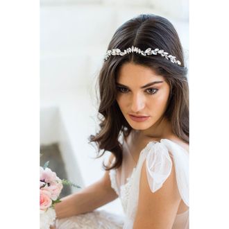 Brides & Hairpins Zila Crystal Crown Comb in Silver at Nordstrom