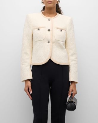 Cinq &agrave; Sept Junia Boucle Crop Jacket
