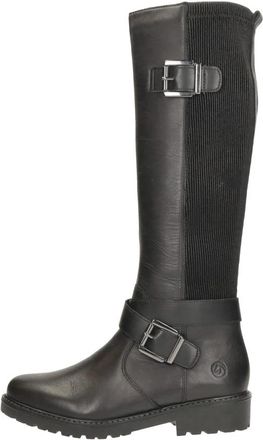 Remonte Lange Laarzen D1A73 - Dames - Hoge Laarzen - Zwart - 39 EU - Leer - Schoenen