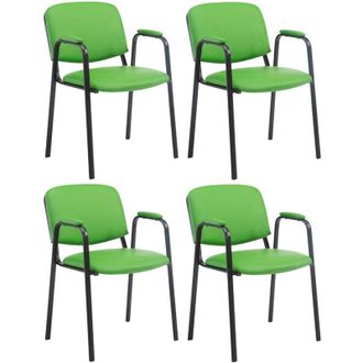 Clp Clp - Set De 4 Sillas Confidente Ken Pro En Polipiel Verde