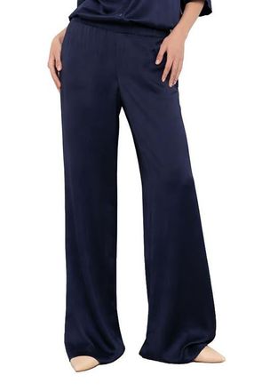 ottod'Ame Viscose Palazzo Trousers in Blue at Nordstrom, Size 44 It