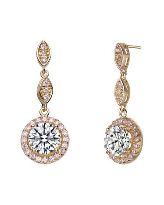 Genevive 14K Over Silver Cz Earrings