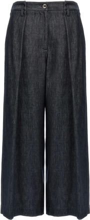 Brunello Cucinelli Crop Wide Leg Pants