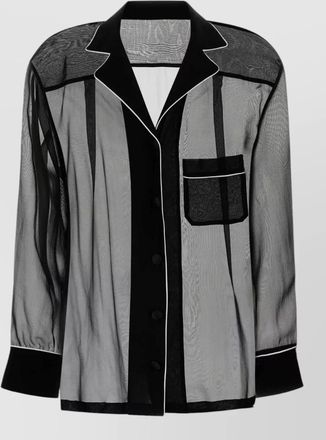 Dolce & Gabbana silk chiffon long-sleeve shirt
