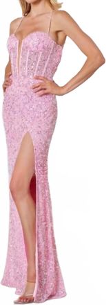 Scala Womens Gown In Pink