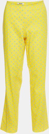 Moschino Cheap And Chic Yellow Polka Dot Printed Pants