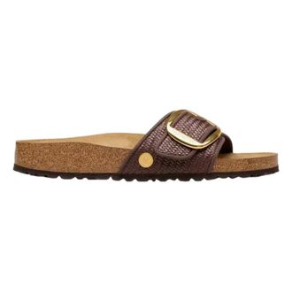 Birkenstock Madrid Raffia Narrow Fit - female - Birkenstock - Sliders - Brown - 3 UK - Shoes