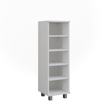 Vicco Mueble Midi Ilias, Blanco, 30.2 X 95 Cm Con 5 Compartimentos Abiertos