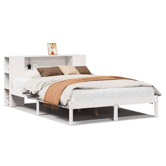 Berkfield Home Bookcase Bed without Mattress White 140x200 cm Solid Wood Pine